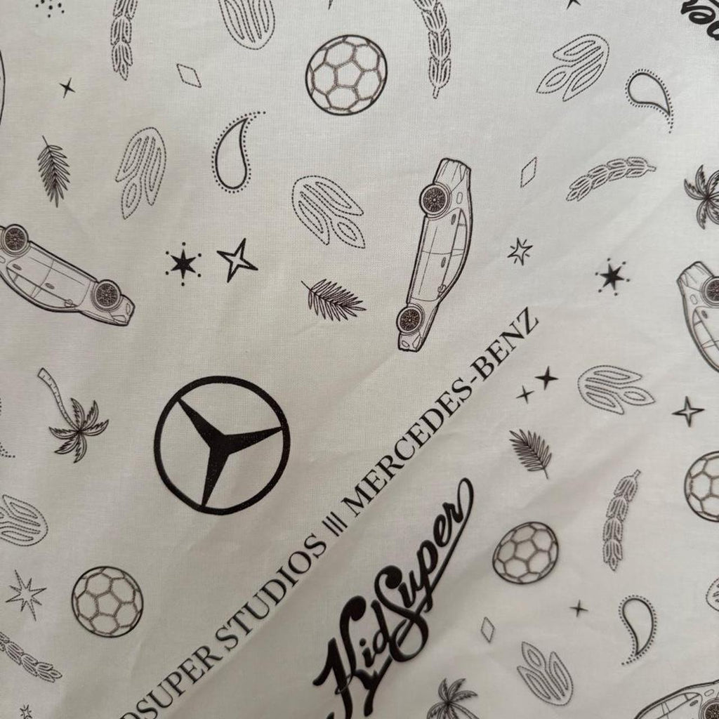 [Cream] Mercedes Benz x KidSuper Silk Scarf