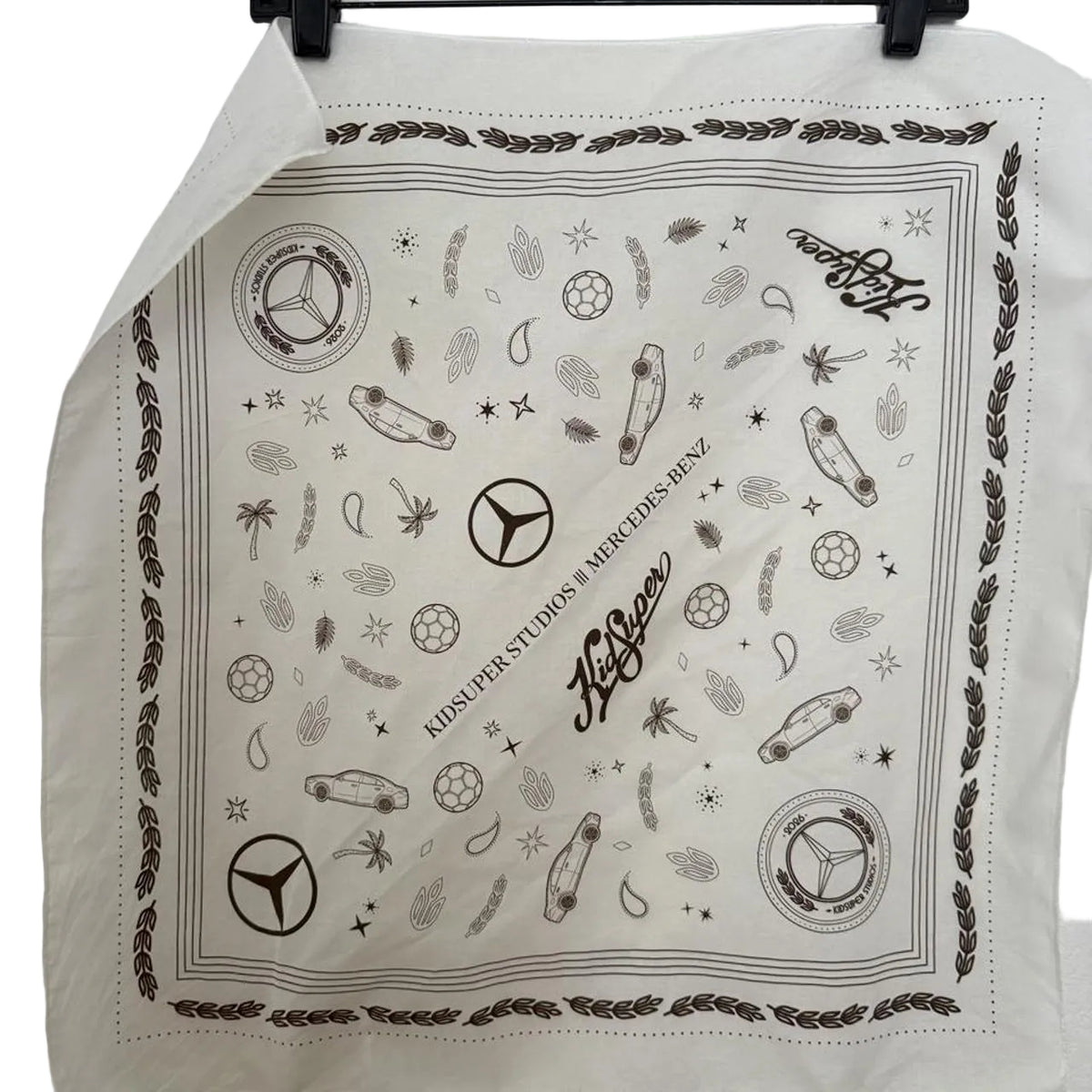 [Cream] Mercedes Benz x KidSuper Silk Scarf