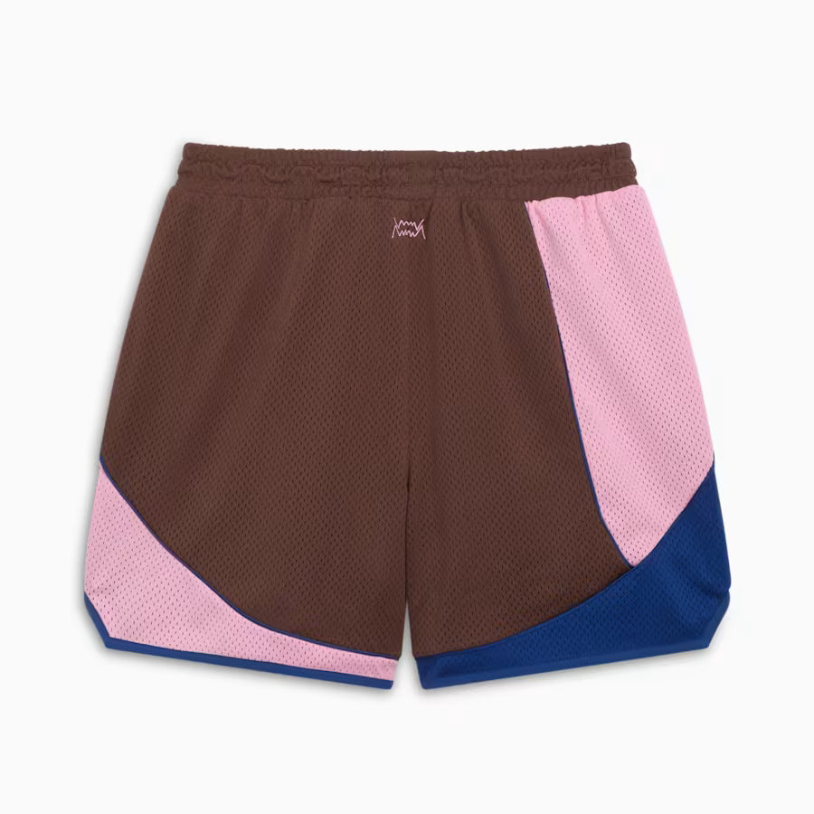 [BROWN/Chestnut Brown] HOOPS X PUMA X KIDSUPER SHORTS