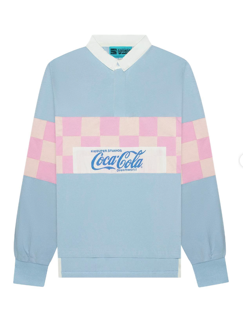 [Blue/Baby BLUE-PINK] COCA COLA DREAMWORLD x KIDSUPER LONG SLEEVE SHIRT