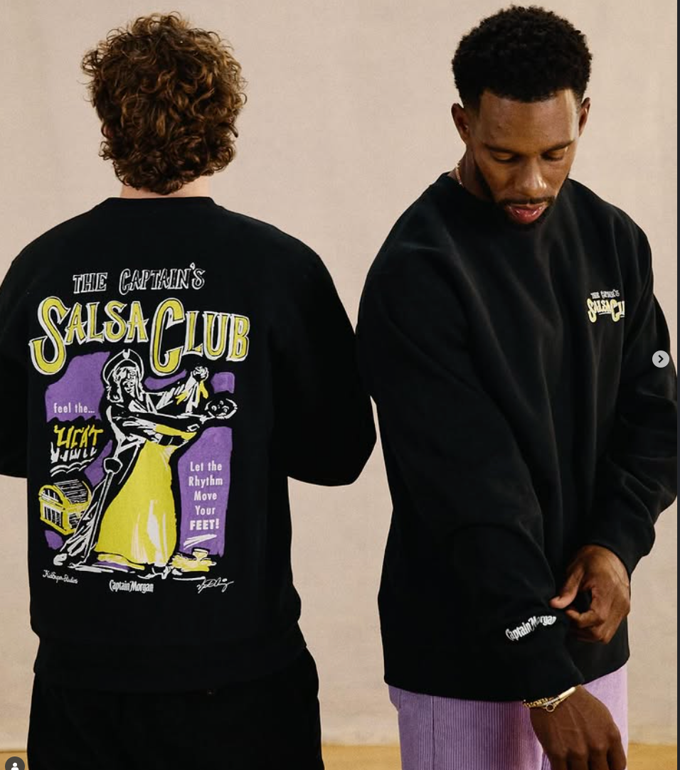 [BLACK] CAPTAIN MORGAN x KidSuper CREW NECK SWEATER