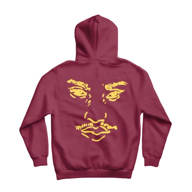 [RED/DARK RED] SNOT x KIDSUPER HOODIE (YELLOW FACE)