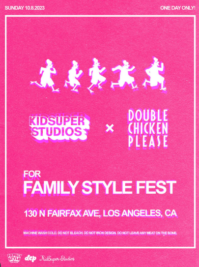 [White] Double Chicken Please x KidSuper Menu Design and Tee