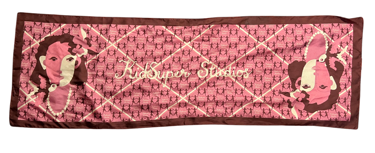 [PINK-BROWN] Dancing Ladies Scarf