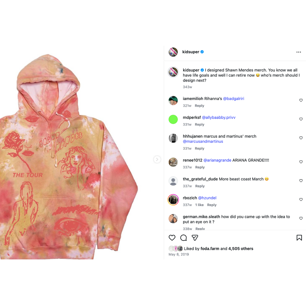 [MULTICOLOR-TIE DYE] SHAWN MENDES X KIDSUPER HOODIE