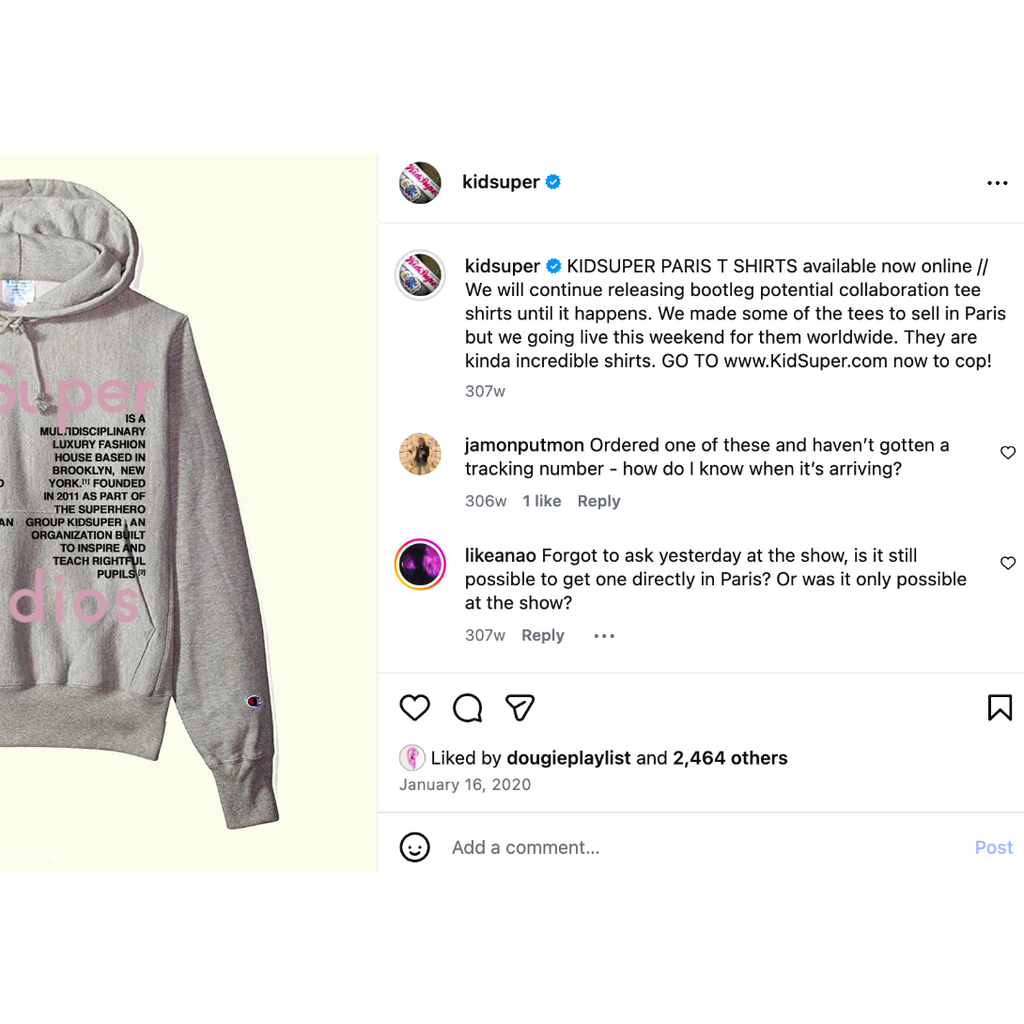[Grey] KIDSUPER STUDIOS PARIS HOODIE