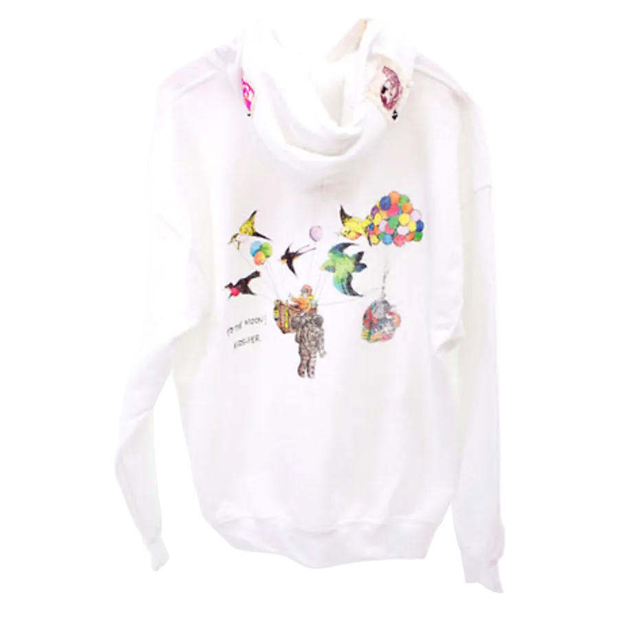 [WHITE] TO THE MOON HOODIE