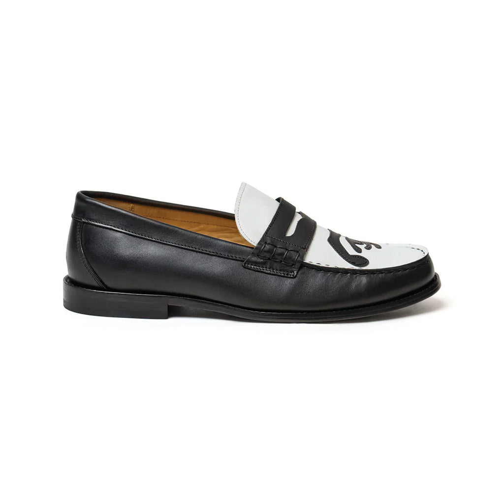 [Black-White] Patchwork Penny loafer