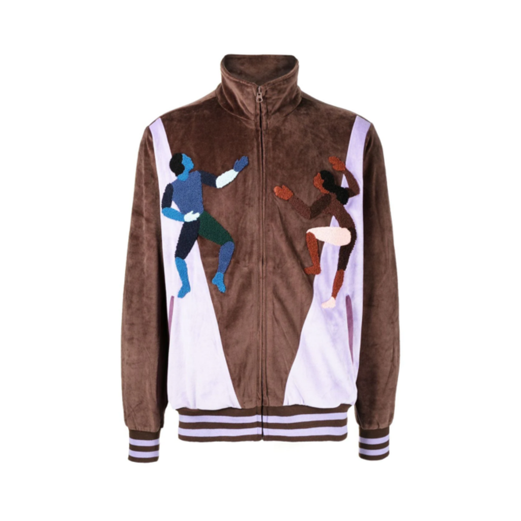 [Brown] Disco & the Dancers Velour Track Jacket