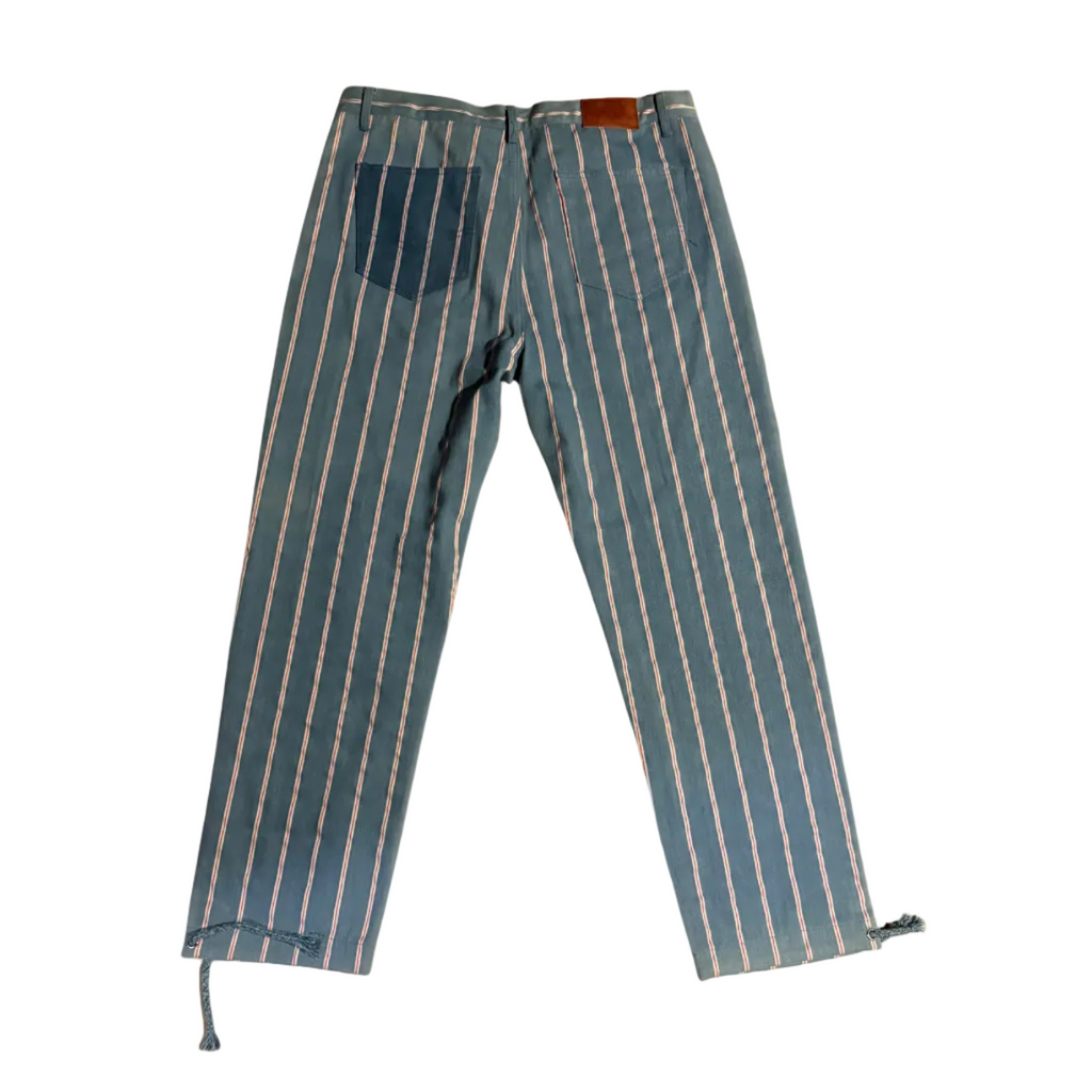 [Blue-Denim] Pinstripe Denim Jeans (no front painted pocket)