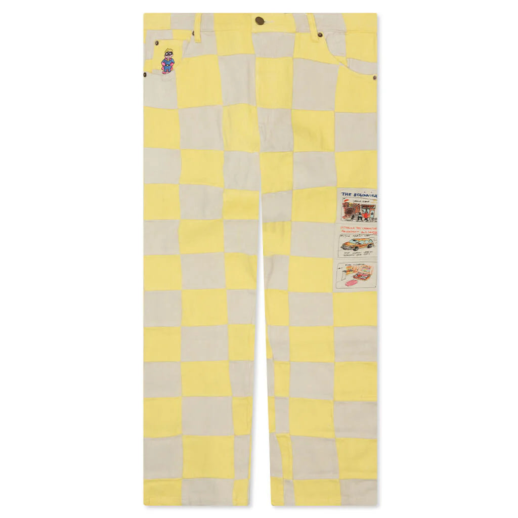 [Yellow] Checkered Pant