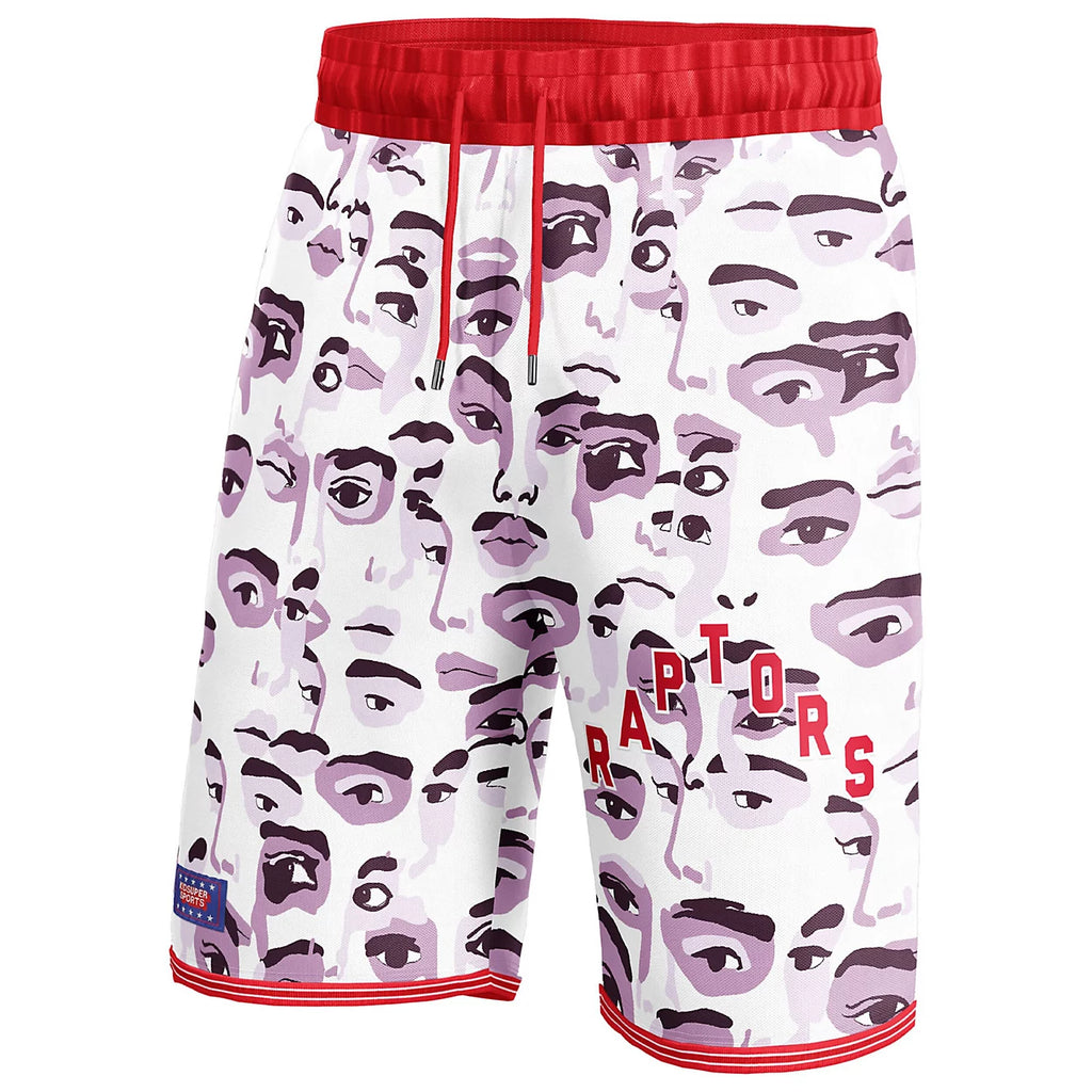[White-Red] NBA x KidSuper Toronto Raptors Shorts