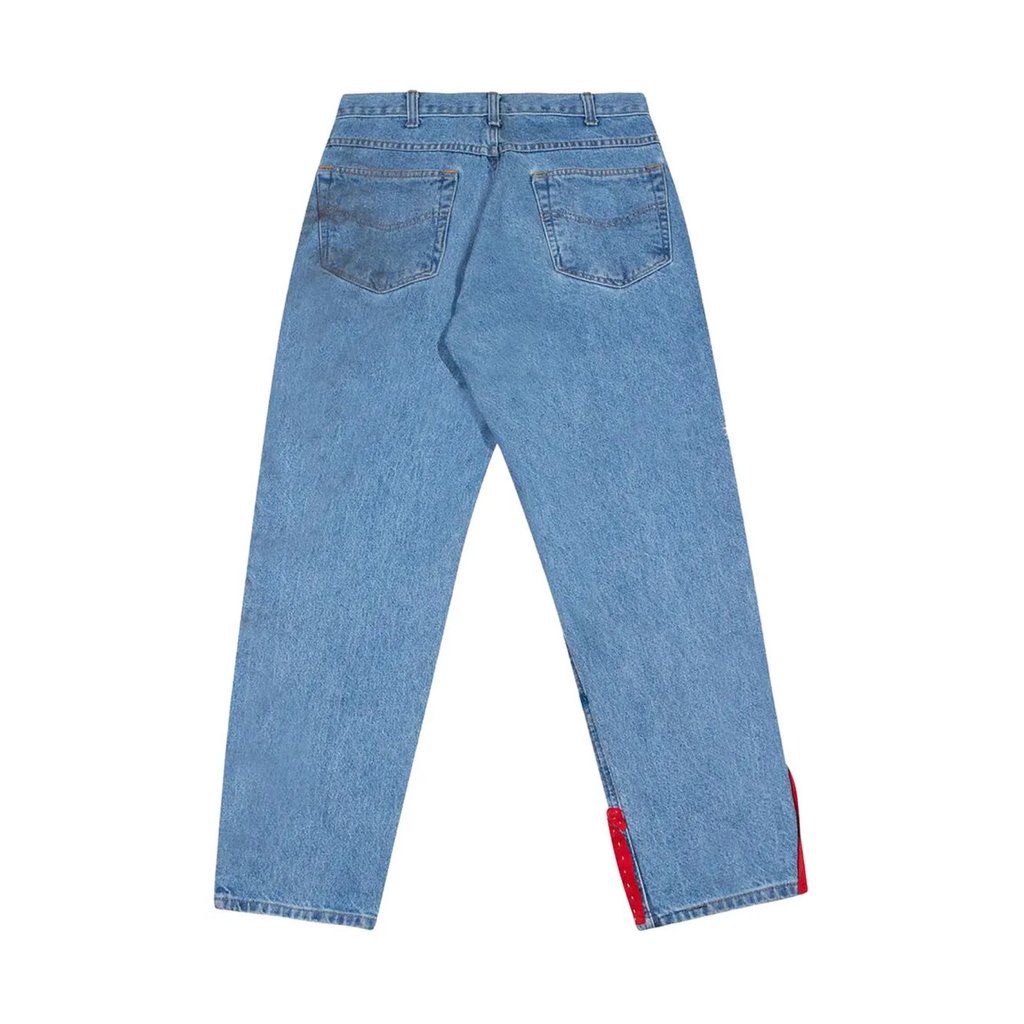 [Blue-Denim] Stitched Face Denim Jeans