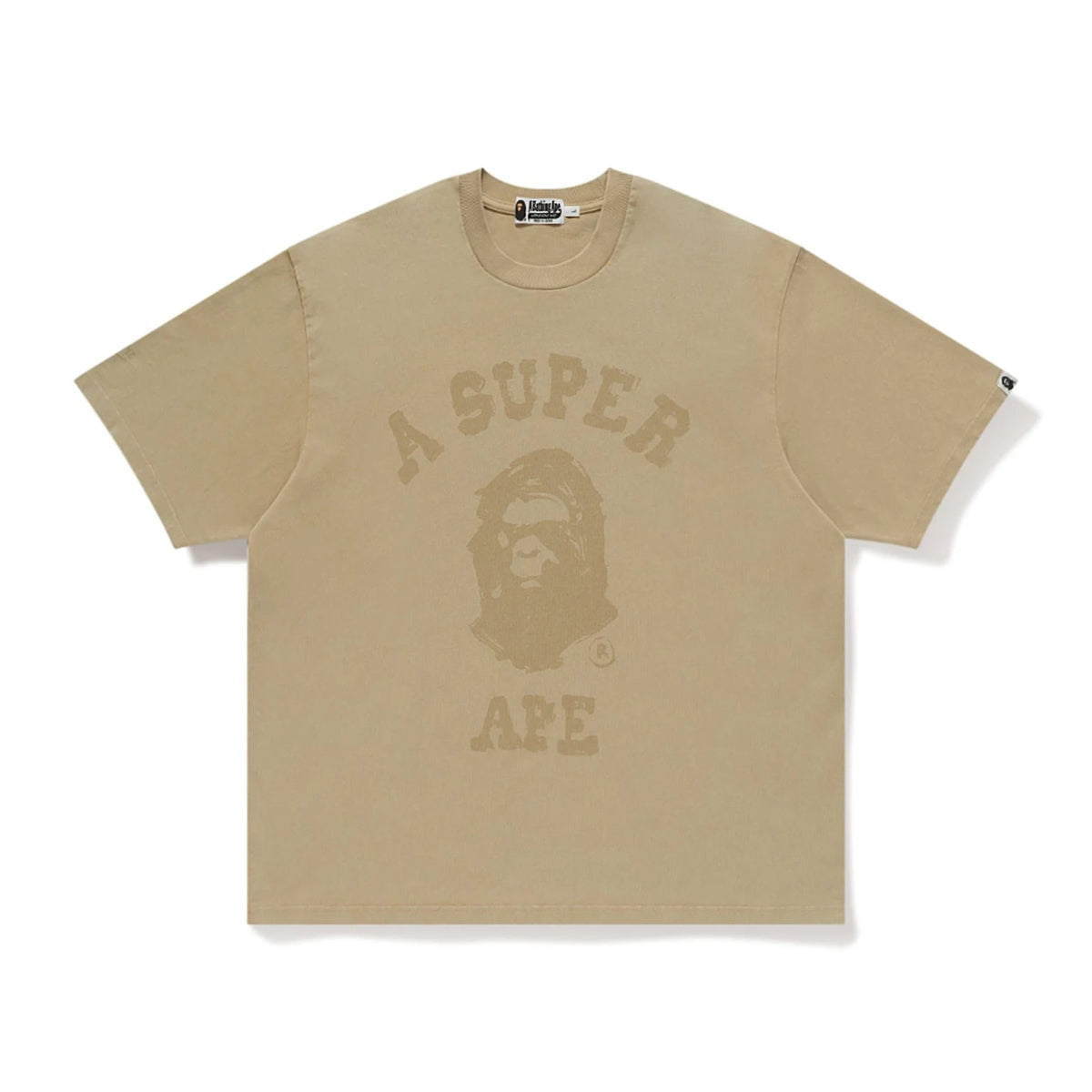 [BROWN] BAPE X KIDSUPER GARMENT DYE COLLEGE LOGO TEE