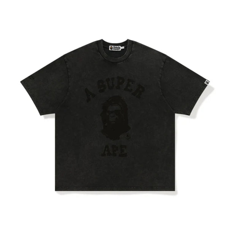[BLACK] BAPE x KIDSUPER GARMENT DYE COLLEGE LOGO TEE