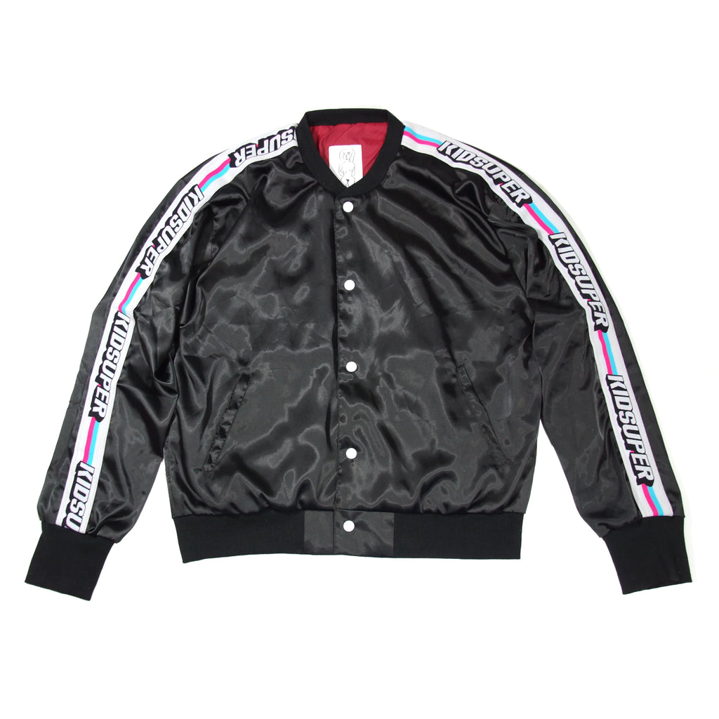 [BLACK] SATIN BOMBER