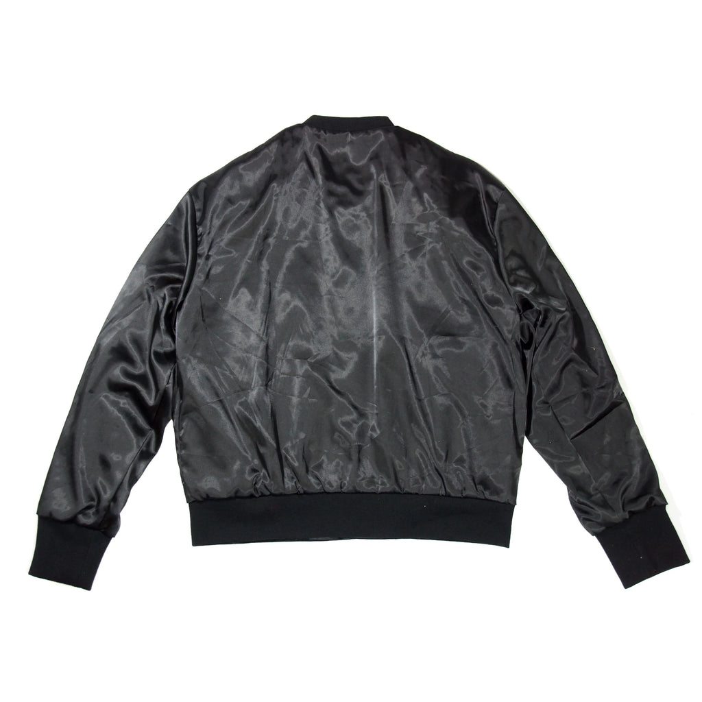 [BLACK] SATIN BOMBER