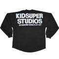 [DARK GREY] PUFF PAINT LONG SLEEVE LOGO TEE