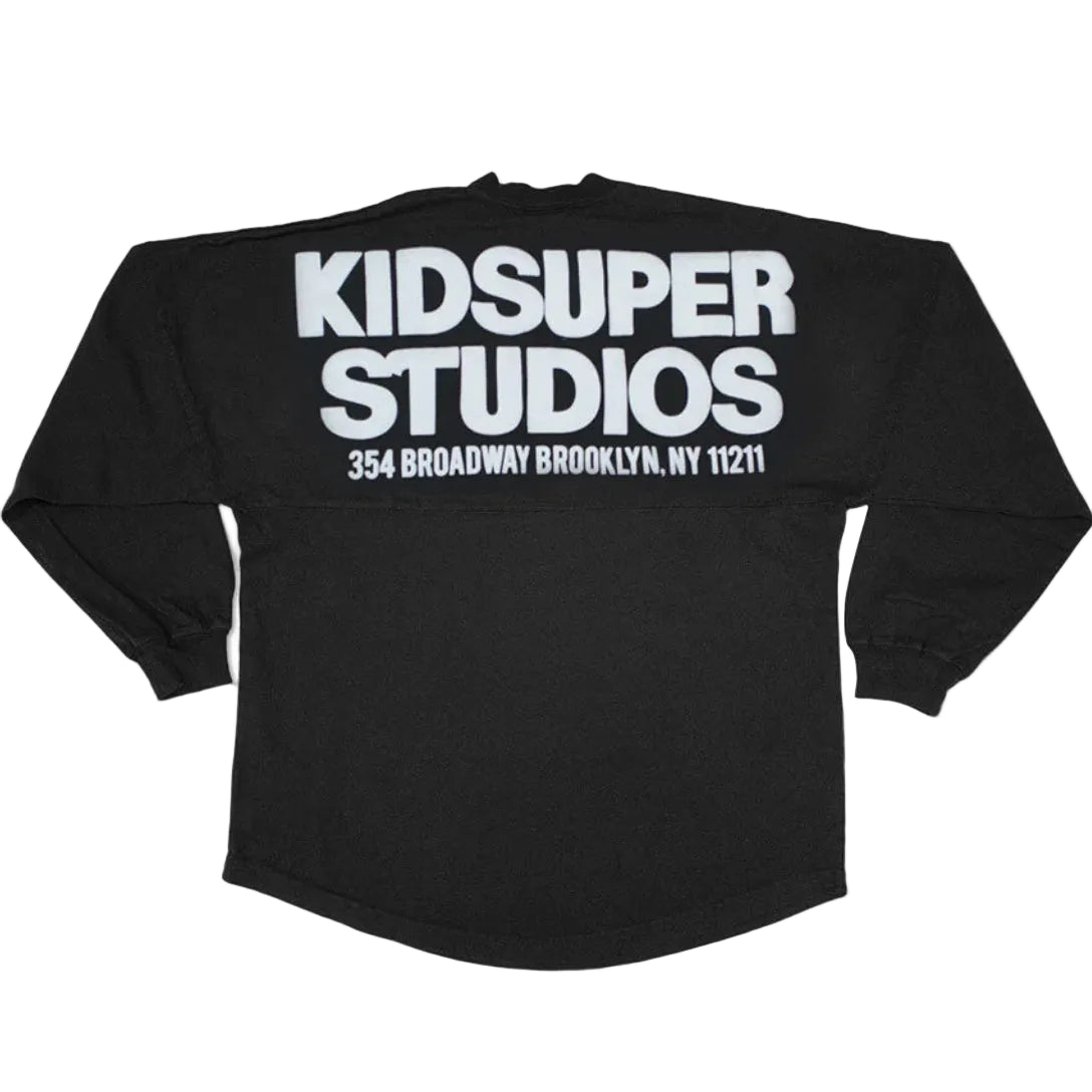 [DARK GREY] PUFF PAINT LONG SLEEVE LOGO TEE