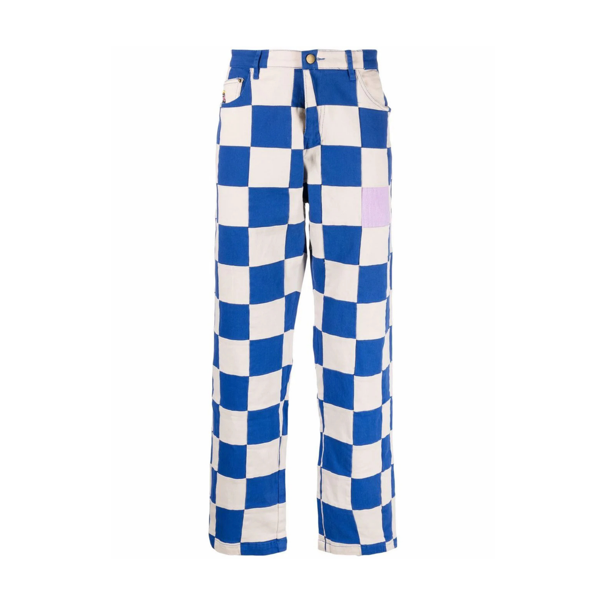 [Blue] Checkered Jean Pant