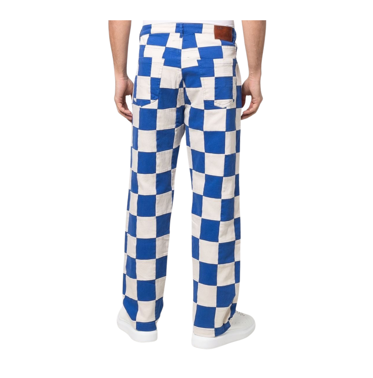 [Blue] Checkered Jean Pant