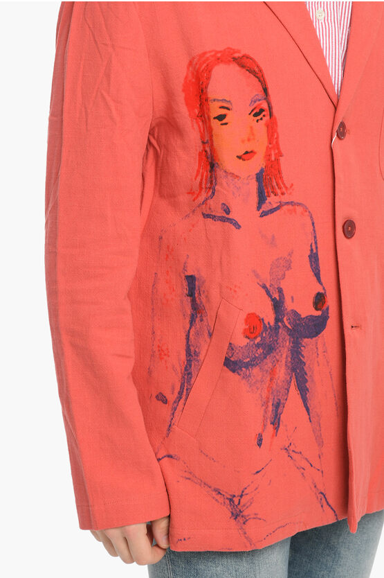 [Orange/LIGHT BLOOD ORANGE] NAKED LADY LINEN BLAZER