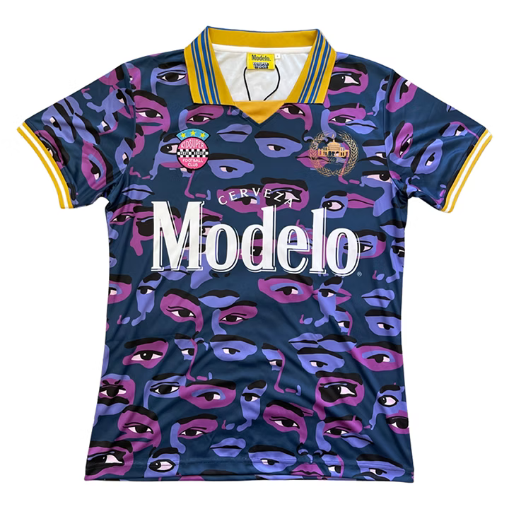 [Purple-Gold] Modelo x KidSuper Soccer Uniform Faces Jersey