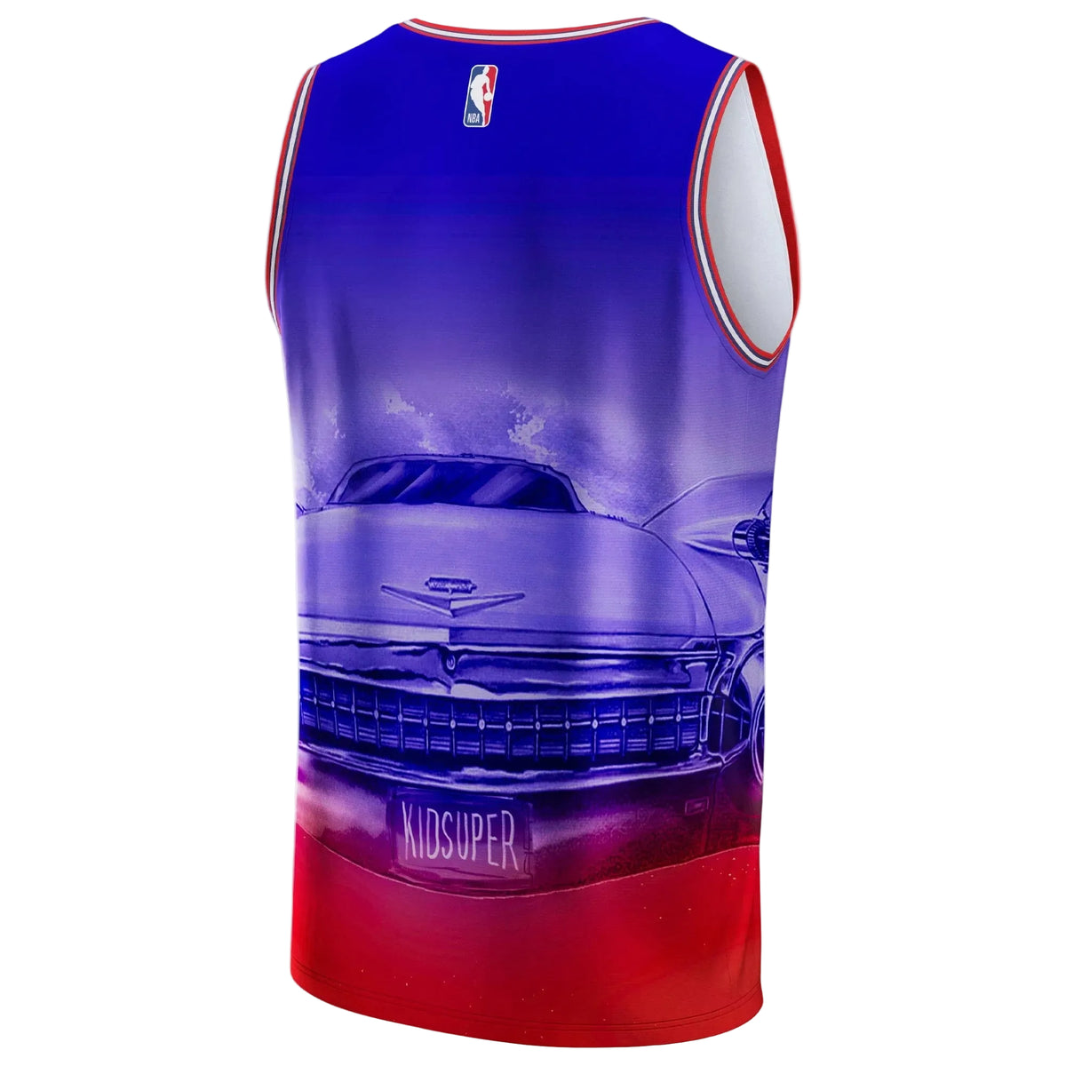 [White-Red] NBA X KIDSUPER Detriot Pistons Jersey