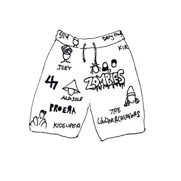 [WHITE] PRO ERA X Beast Coast x KidSuper Shorts