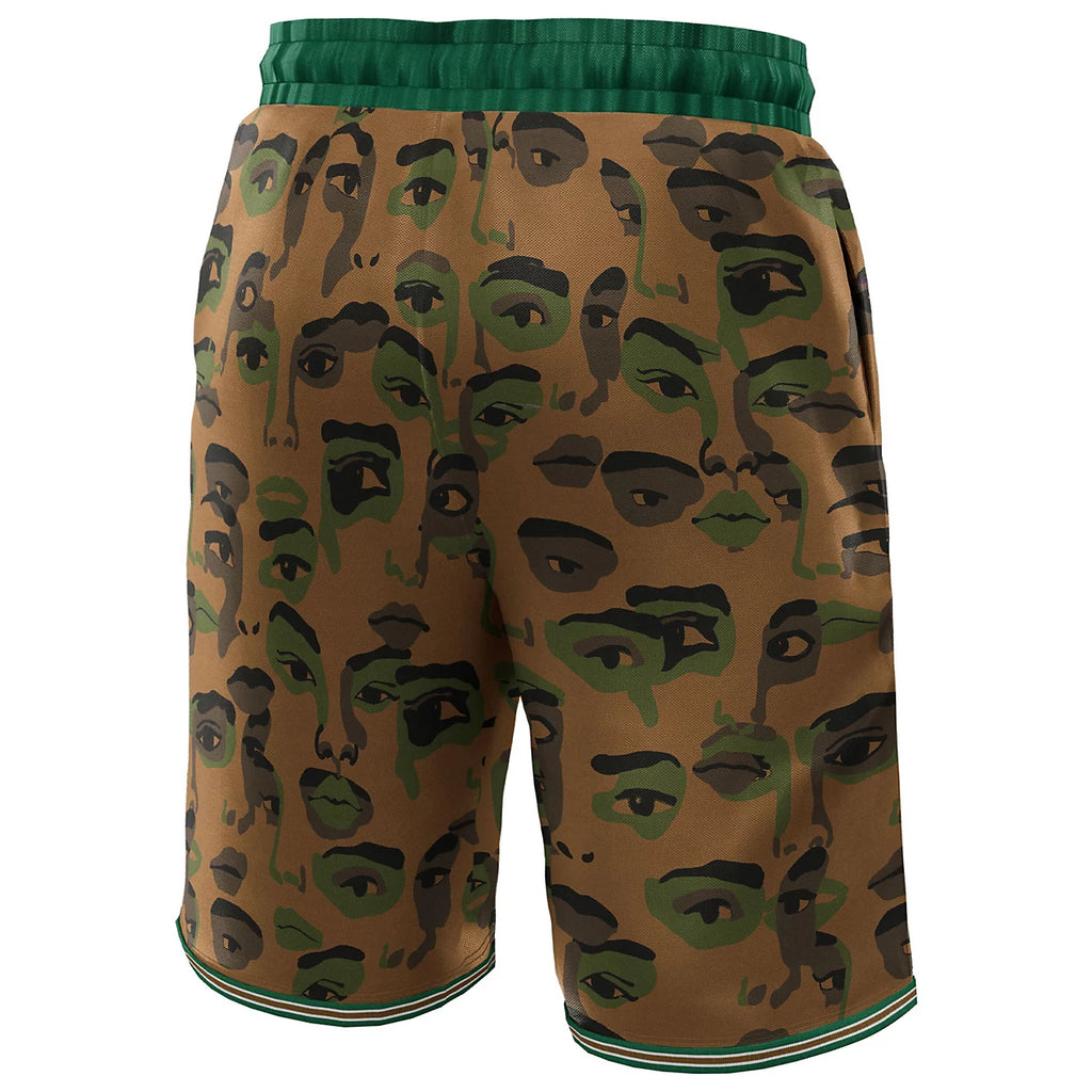 [Green/Camo] NBA X KIDSUPER Boston Celtics ShortS