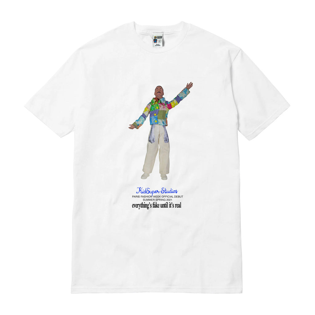 [WHITE] Everything's Fake FREDDIE MERCURY TEE