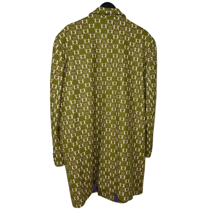 [GREEN/OLIVE-PINK] DANCING LADIES LONG COAT