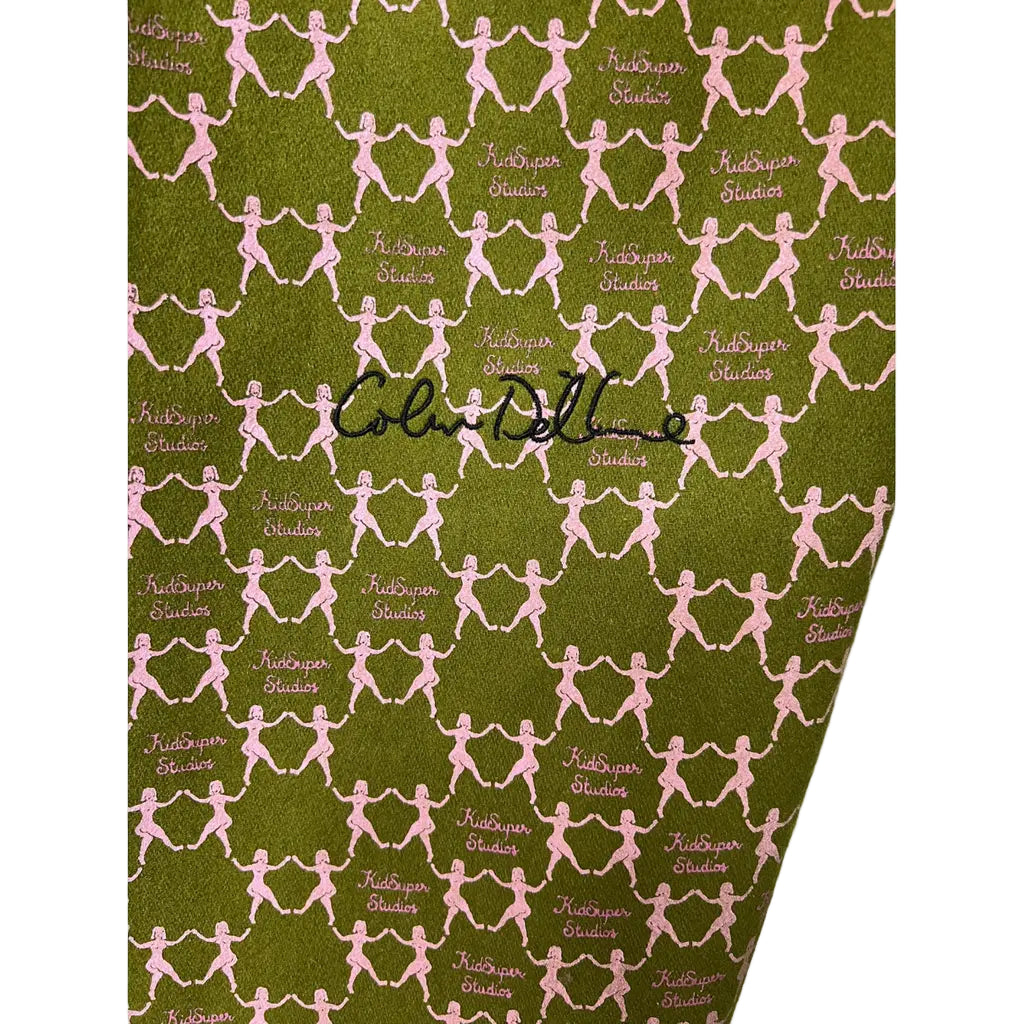 [GREEN/OLIVE-PINK] DANCING LADIES LONG COAT