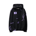 [Black-Purple] Embroidery All Over Hoodie