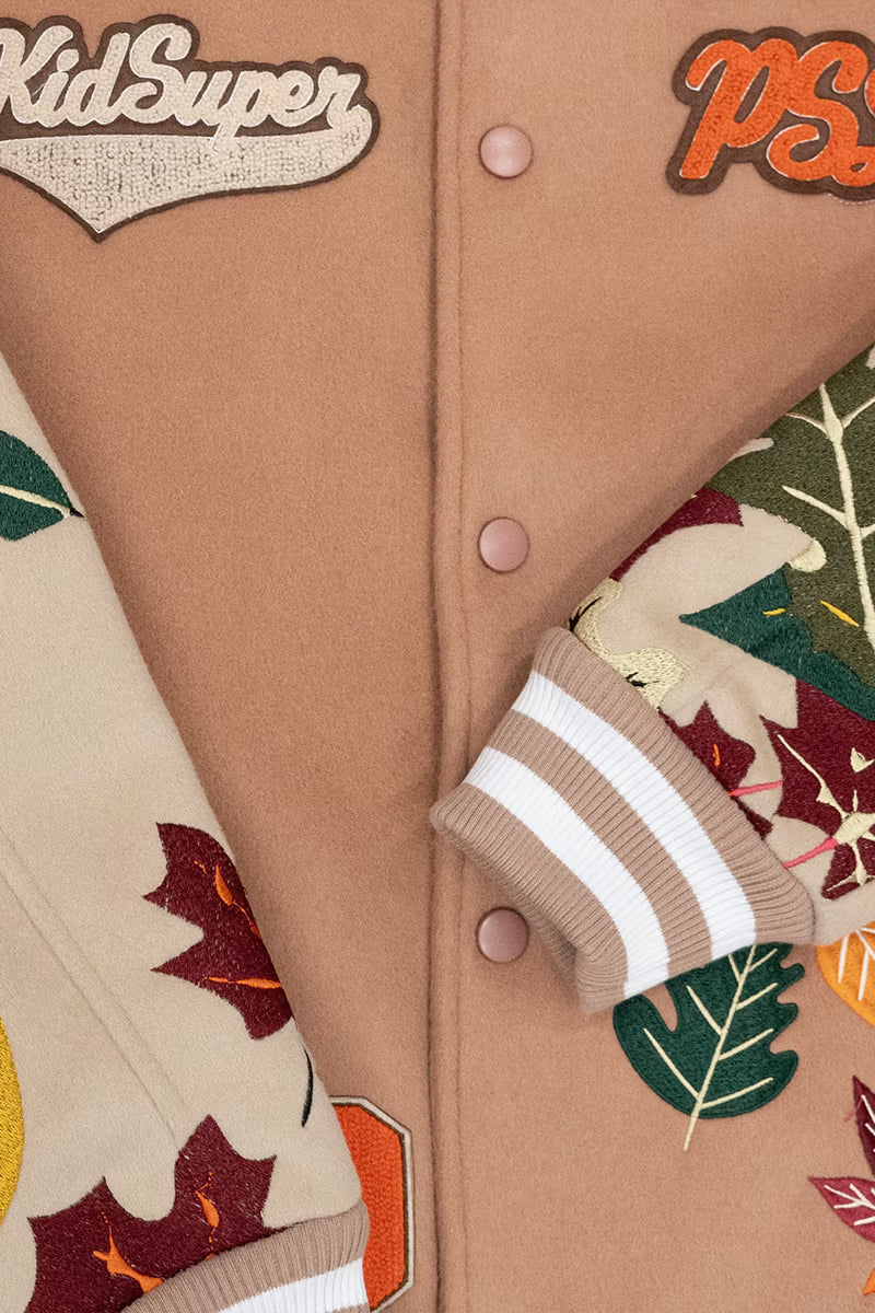 [MULTICOLOR] STARBUCKS PUMPKIN SPICE LATTE x KIDSUPER CLUB VARSITY JACKET