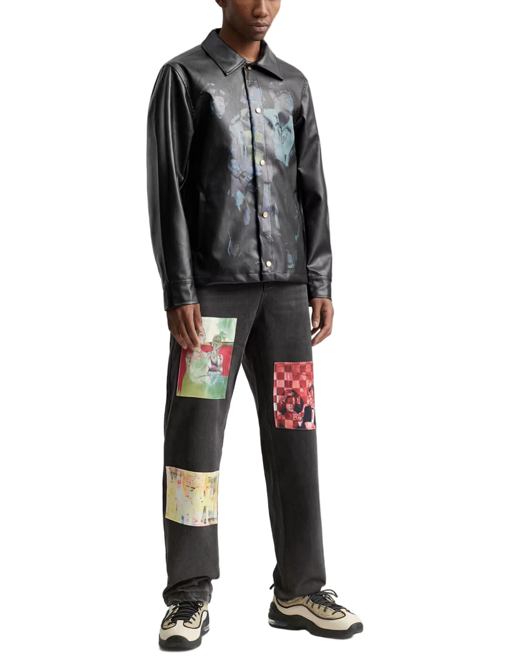 [Black] Blue Street Hooligans Faux Leather Jacket