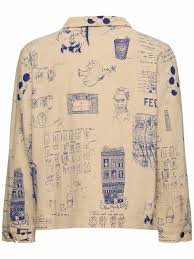[Cream-Tan] KIDSUPER STUDIOS DOODLE LINEN JACKET