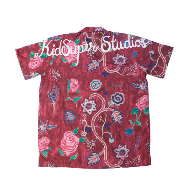 [RED] Hawaiian Painted Lady Button Down SHIRT