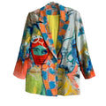 [MULTICOLOR] ALICE AND OLIVIA Denny x KidSuper Printed Boyfriend Suit Top