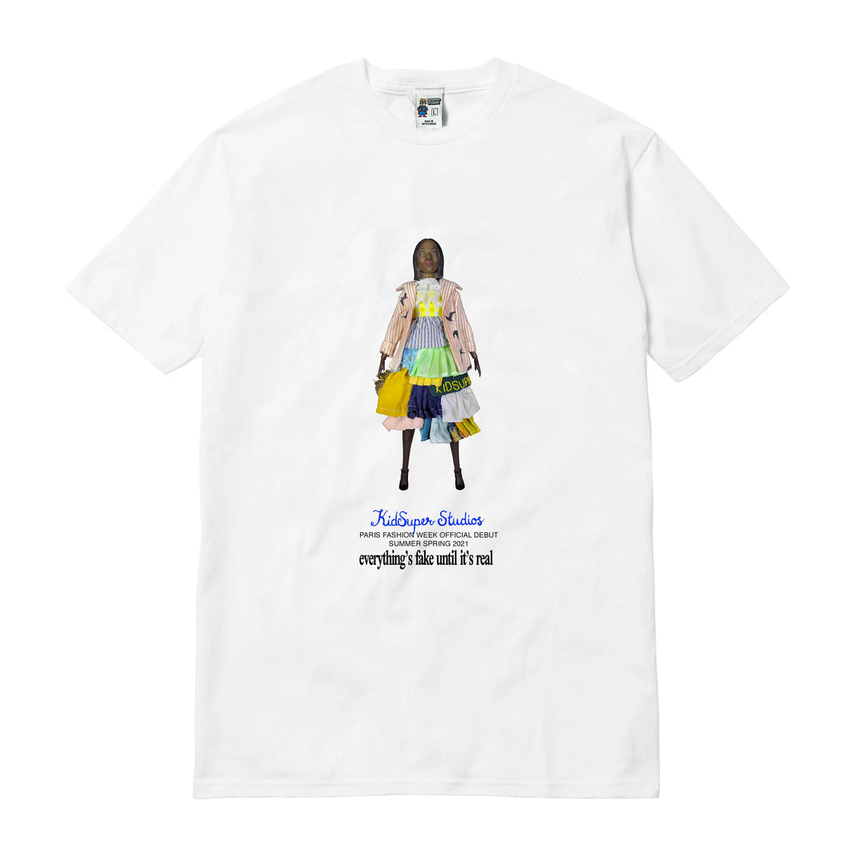[WHITE] Everything's Fake NAOMI CAMPBELL TEE