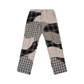 [Grey] Stitched Plaid Patch Suit Bottom