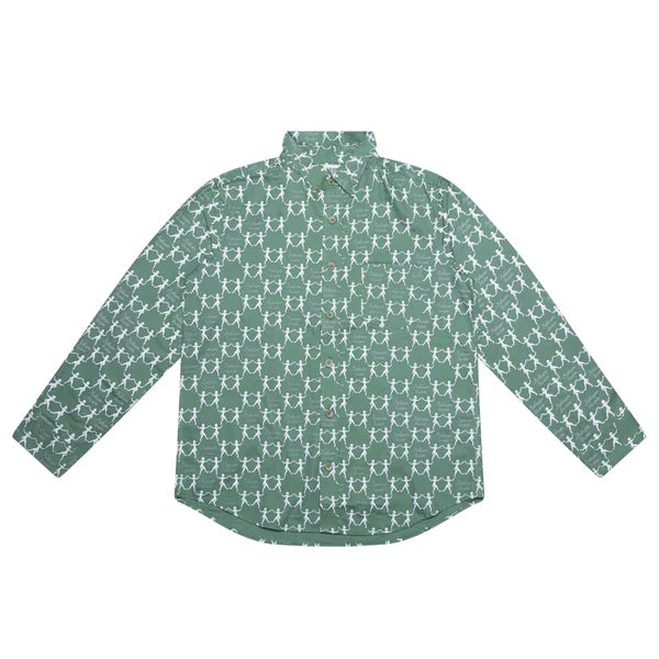 [GREEN] DANCING LADIES ORIGINAL BUTTON DOWN SHIRT