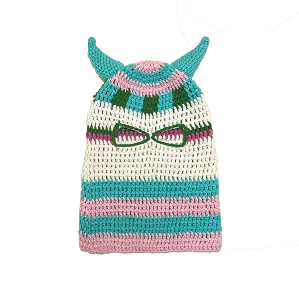 [MINT-WHITE] FACE BEANIE