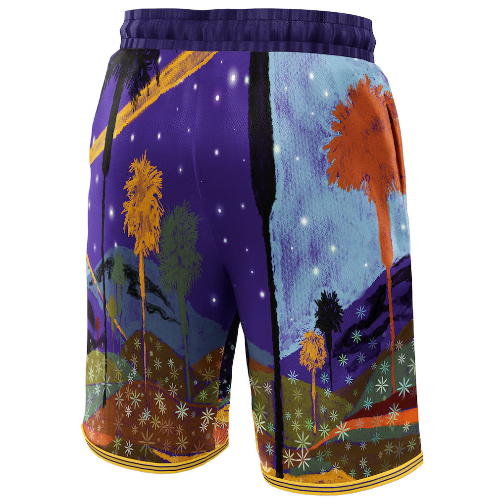 [PURPLE-MULTICOLOR] NBA X KIDSUPER Los Angeles Lakers Shorts