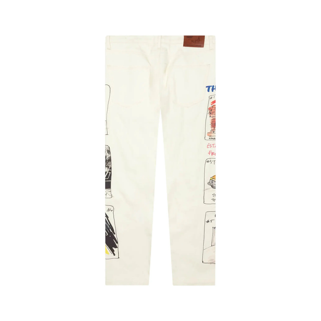[White-Multi] Screenplay Pant